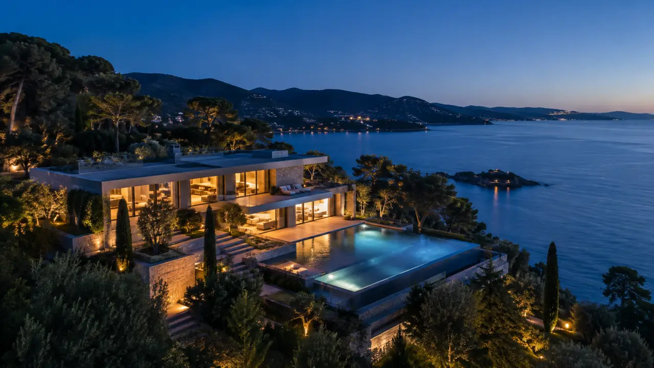 Résidence de luxe contemporaine pensée comme un refuge, dans un environnement naturel préservé