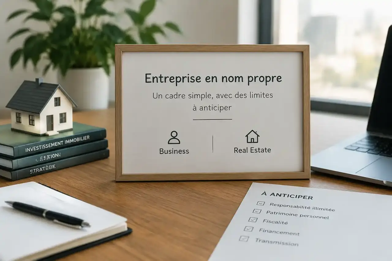 Entreprise en nom propre : un cadre simple, avec des limites à anticiper