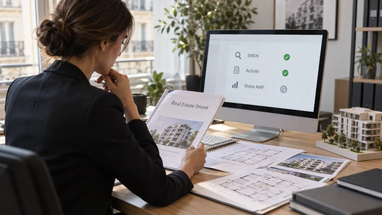 Real Estate Invest recouvre plusieurs entités : vérifiez le SIREN, l’activité et le statut AMF