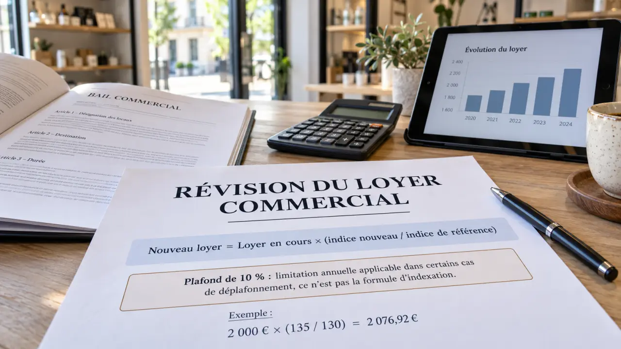 Calcul de l’augmentation du loyer commercial : la formule juste, sans confondre indice et plafond de 10 %